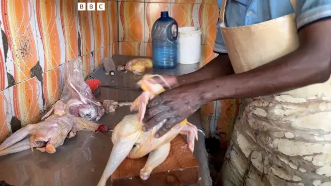 ዶሮ የሚበልት ሰው