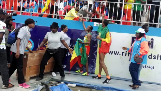 Jamaal Yimar dorgommi booda gamachuu isaa ibseera.