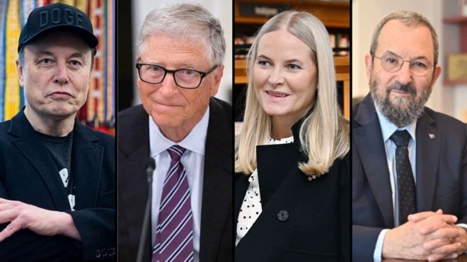 Elon Musk, Bill Gates, Mette-Marit y Ehud Barak.