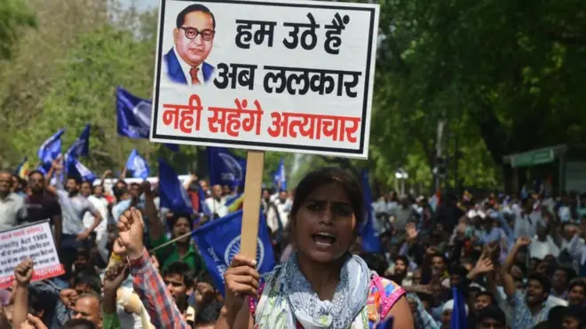 વિરોધ પ્રદર્શન કરતા દલિતો