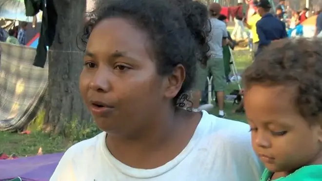 Luz, migrante hondureña