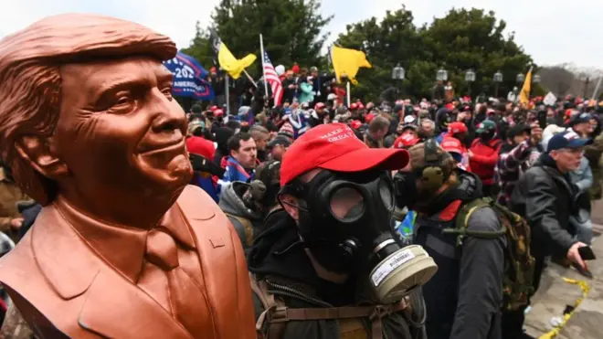 Los partidarios de Donald Trump tomaron el Capitolio por la fuerza el 6 de enero de 2021.