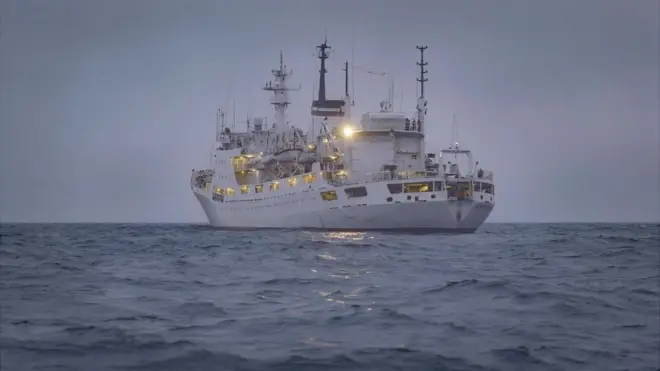 The report focuses on a Russian vessel called the Admiral Vladimirskiy