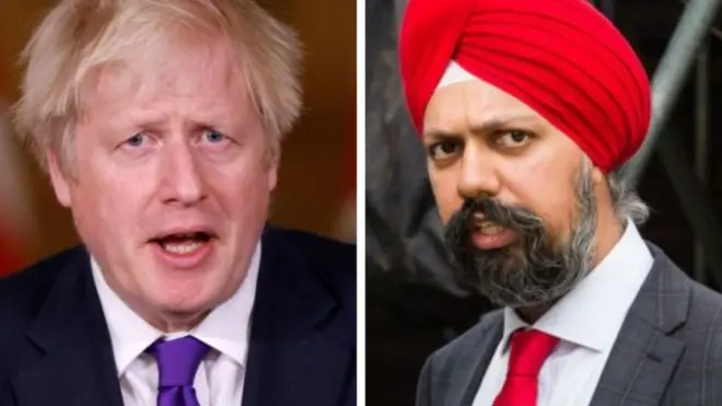 تنمنجیت سنگھ/بورس جانسن