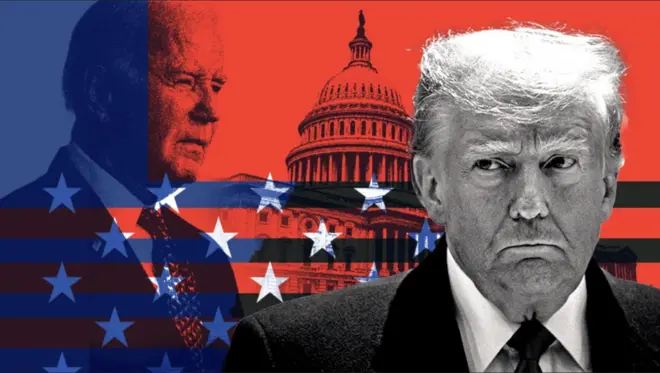 Aworan Aarẹ Biden ati Trump