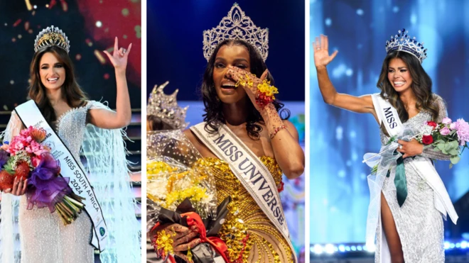 Miss Universe candidates from South Africa, Nigeria and USA