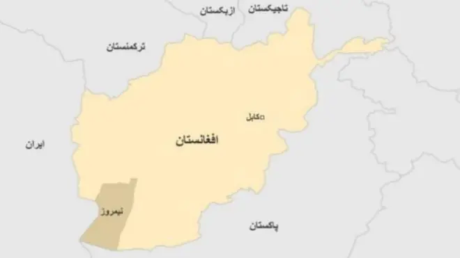 نیمروز در جنوب‌غرب افغانستان مرز مشترک با پاکستان و ایران دارد