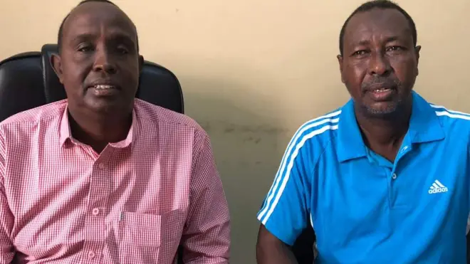 Abuukar Isloow iyo Maxamed Cabdullaahi oo ka mid ah ciyaartooydii hore