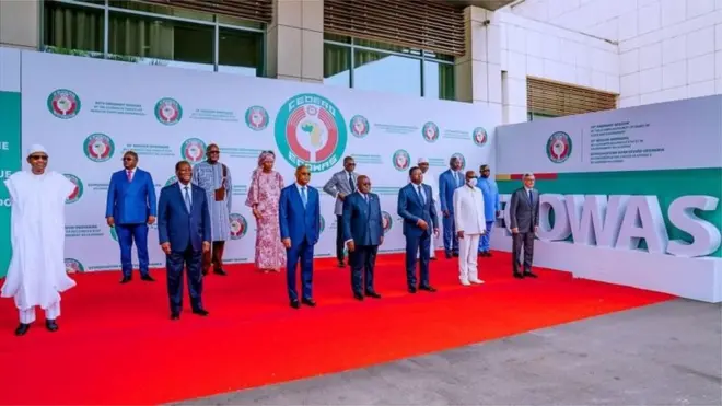 File fotos of ECOWAS leaders during dia past meeting