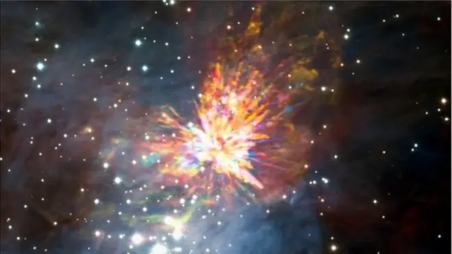 جواں سال ستاروں کے تصادم کا منظر