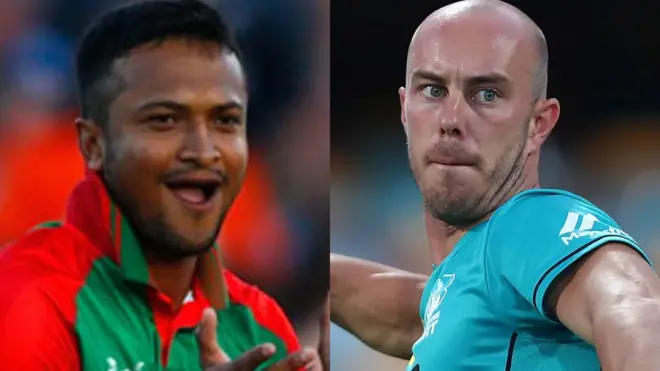 کرس لن اور شکیب الحسن