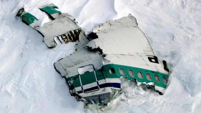 Wreckage from the plane, photo taken 2004