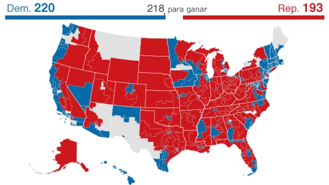 Mapa de la Cámara de Representantes