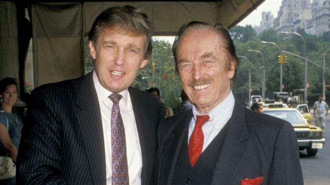 Donald Trump y Fred Trump en 1988