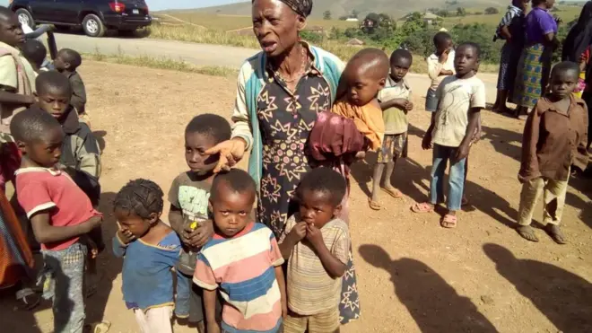 Most of di children for dis refugee camp dem na orphans dia mama and papa dem don die for dis palava