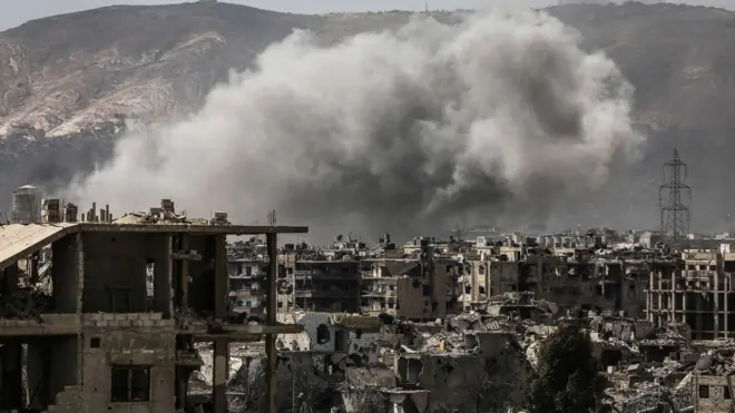 قصف في دمشق