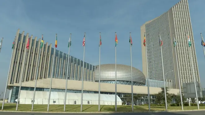 Une vue du siège de l'Union Africaine