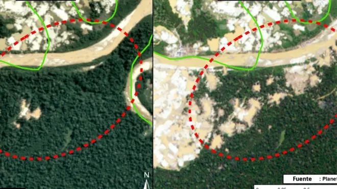 Los mineros esperan que pasen las interdicciones y vuelven a buscar oro días después.