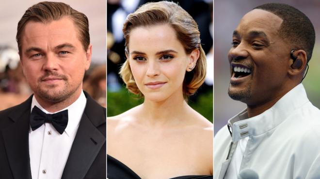 Leonardo DiCaprio, Emma Watson and Will Smith