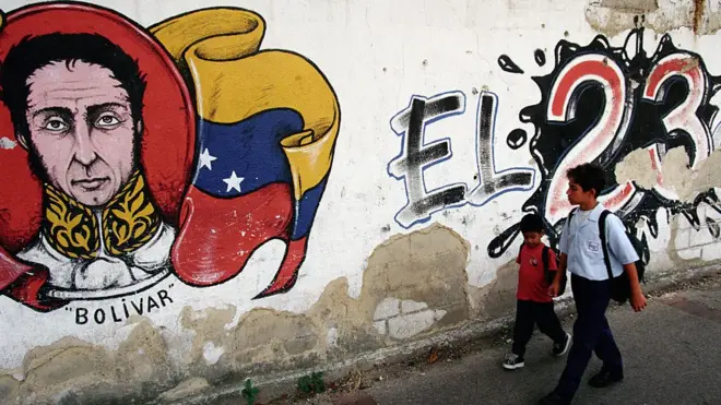 Pintada en el barrio 23 de enero en Caracas.