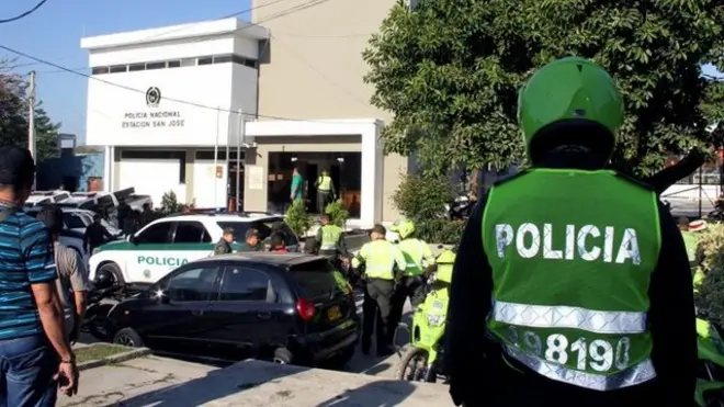 La estación de policía San José, en Barranquilla, fue objetivo del ataque en el que este sábado murieron cinco agentes.