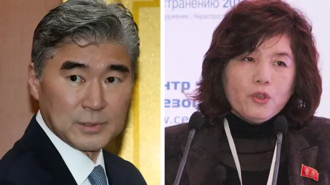 Delegasi pimpinan Sung Kim dan Choe Son-hui membahas syarat-syarat rencana pertemuan puncak Trump dan Kim.