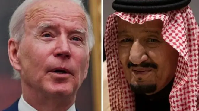 صورة مركبة للرئيس بايدن والملك سلمان