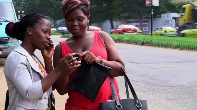 Ladies looking at phone