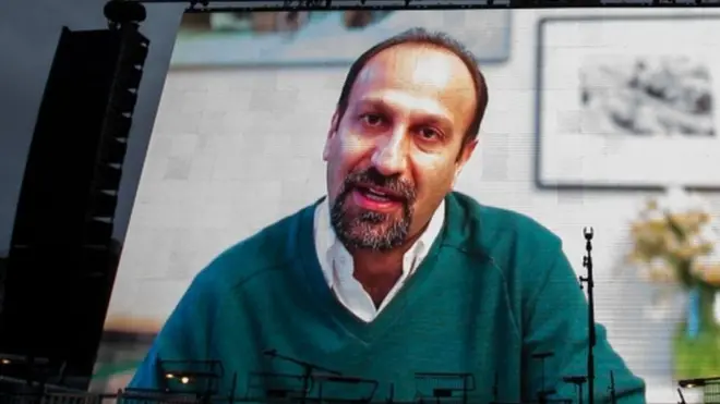 Farhadi menyampaikan pesan yang direkam kepada para penonton filmnya di London.