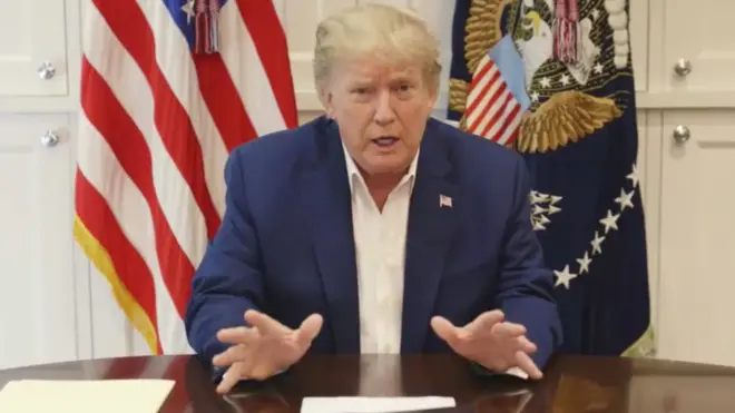 Donald Trump releases a video from his hospital room