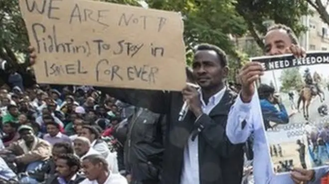 Bara 2014 baqattoonni Israa'eel gaaffii koolu galtummaa isaanii akka fudhattu mormii wayita godhan