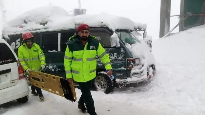 مری میں برفباری