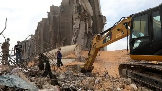 बेरूत में धमाके के बाद की तस्वीर