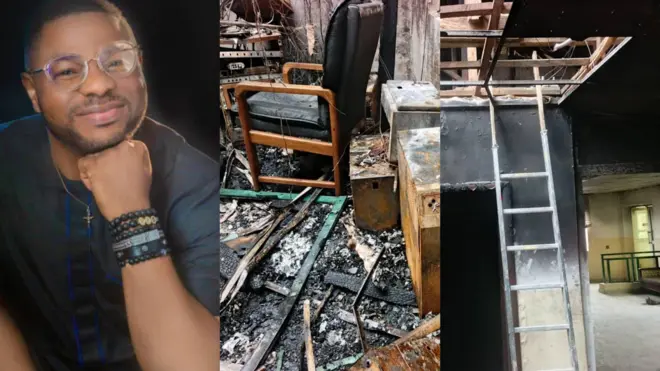 Aworan Yinka Ayefele ati ileeṣẹ redio Fresh FM to jona