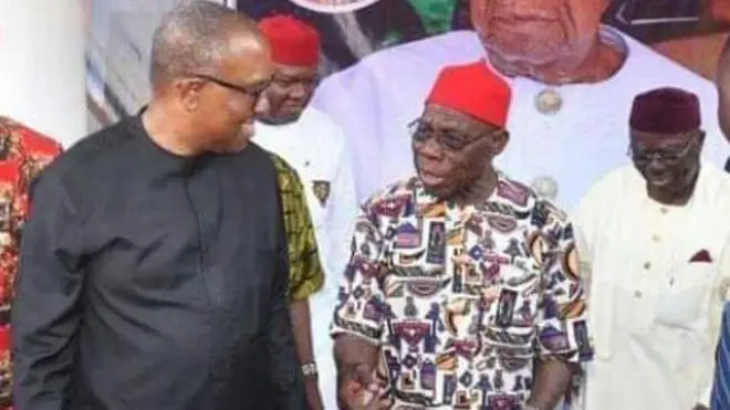 PPeter Obi, Olusegun Obasanjo and Ayo Adebanjo