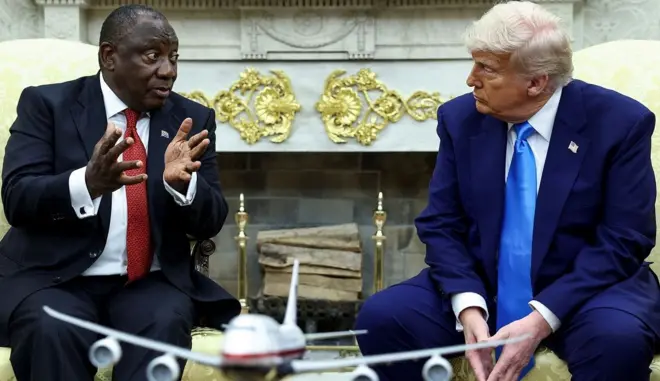 Ramaphosa na Donald Trump 