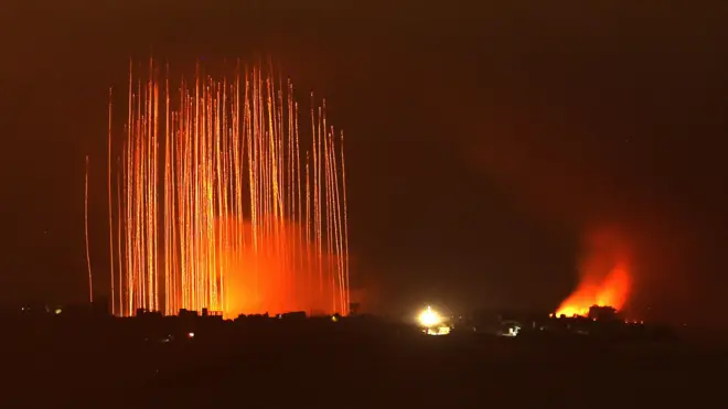 Fuego de artillería de las IDF en Líbano