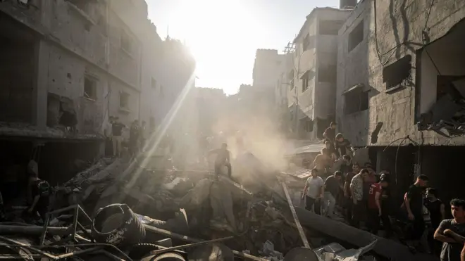 इसराइली बमबारी से हुई तबाही