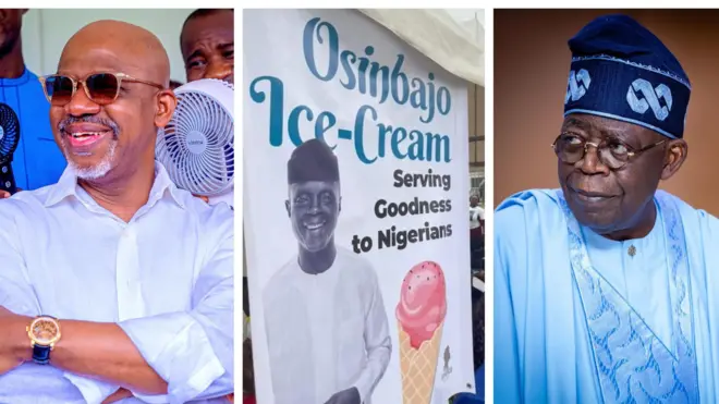 Aworan Dapo Abiodun, afihan aworan Osinbajo ati Bola Tinubu