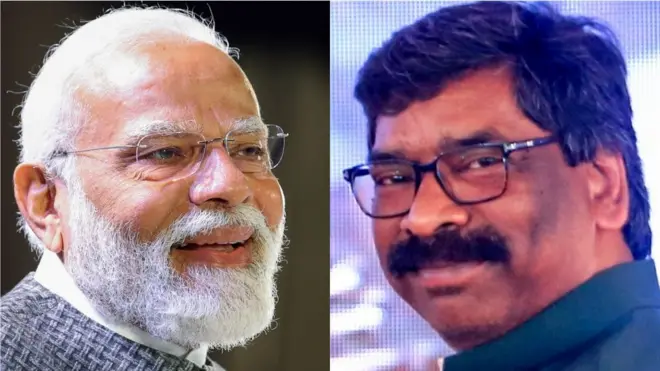 नरेंद्र मोदी और हेमंत सोरेन
