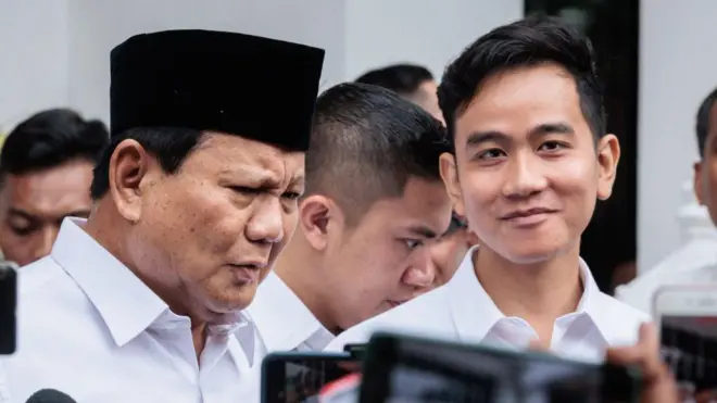 Foto presiden dan wakil presiden Indonesia terpilih.