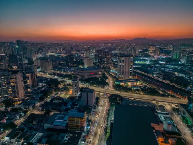 Foto aérea da Barra Funda, em São Paulo