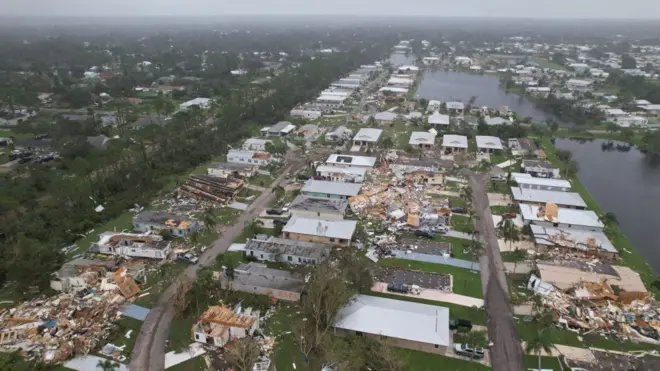 Florida'da havadan çekilmiş bir görüntü.