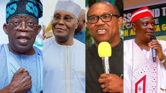 Bola Tinubu, Atiku Abubakar, Peter Obi, Rabiu Kwankwaso
