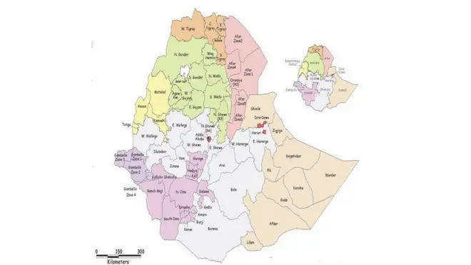 የኢትዮጵያ አስተዳደር ክልል እና ዞን-ሰመጉ