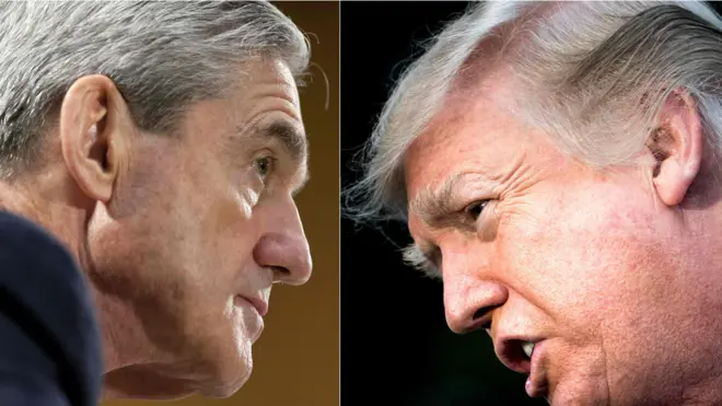 Robert Mueller (izq.) y Donald Trump