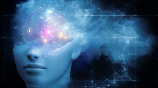 Una ilustración de una mujer y su conciencia