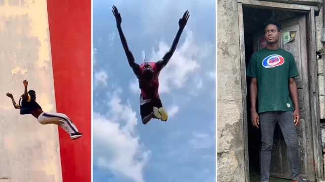 One man dey do stunt