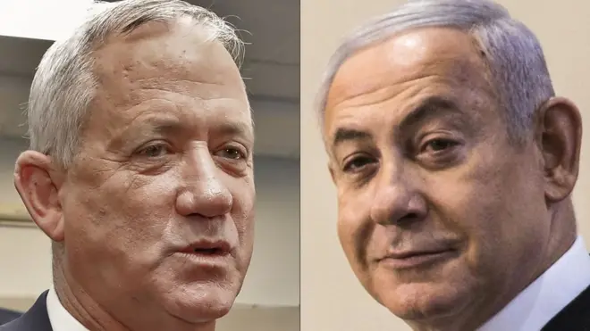 Кто станет следующим премьер-министром? Бенни Ганц (слева) или Биньямин Нетаньяху (справа)