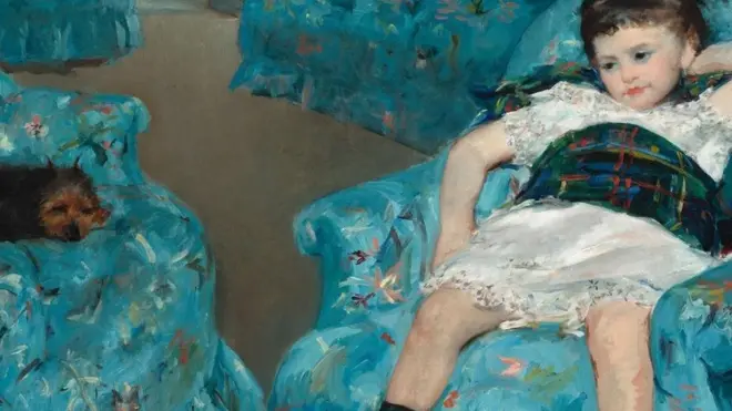 Little Girl in a Blue Armchair